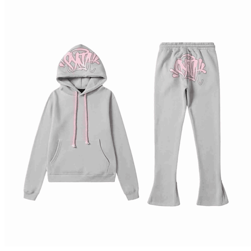 Synaworld ‘Syna Logo’ Tracksuit Grey Pink Synaworld-‘Syna-Logo-Tracksuit-Grey