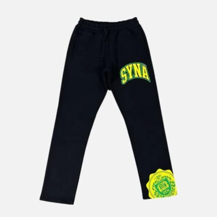 Black/Yellow SYNA World College Logo Sweatpants