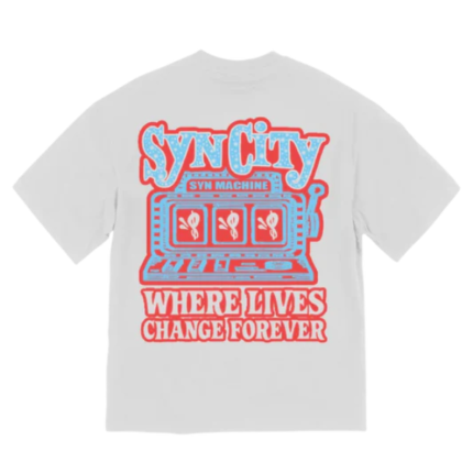SYN CITY SLOT MACHINE TEE – WHITE