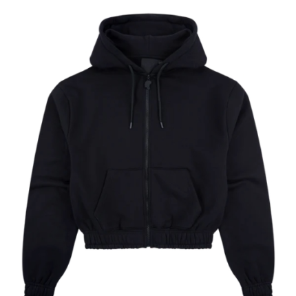 HOODED ZIP THRU BLACK