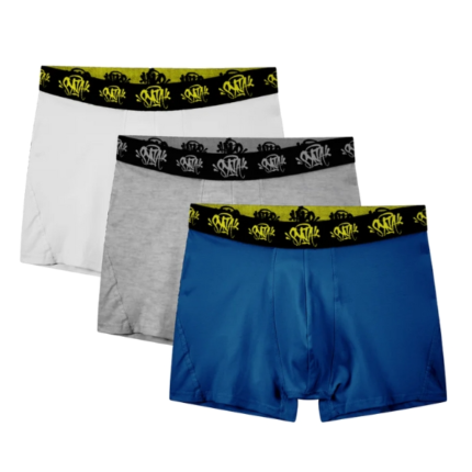SYNA 3 PACK BOXER BLUE GREY WHITE