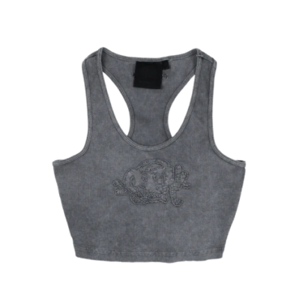 SYNA ELARA CROP TOP CHARCOAL ACID