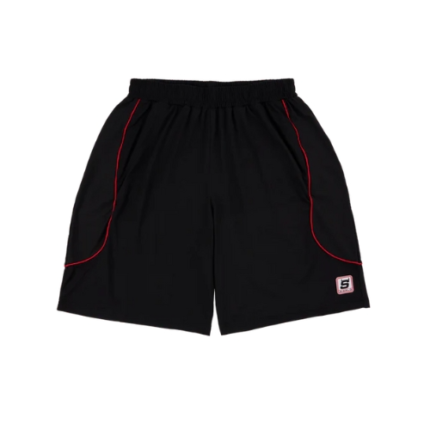 SYNA PERFORATED PERFORMANCE SHORT BLACK RED
