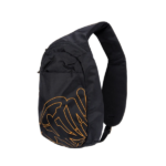 SYNA SLING BAG BLACK ORANGE.