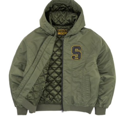 SYNA TACKLE TWILL BOMBER JACKET OLIVE.