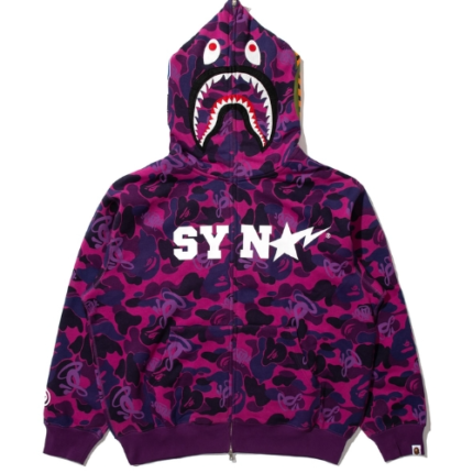 Syna X Bape Capsule Collection Hoodie Purple