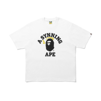Syna X Bape Synning Ape T Shirt White